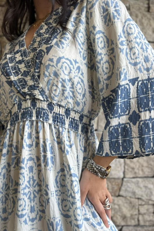 Zaida Smock Dress Denim